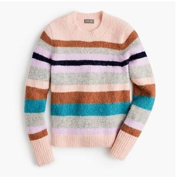 J Crew Point Sur Alpaca Wool Blend Striped Pullover Sweater - Picture 1 of 7